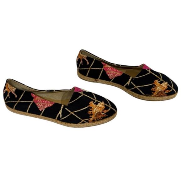 Gucci Vintage Seashell Print Canvas Espadrilles Flat EU Size 39 US Size 9 - Picture 6 of 13